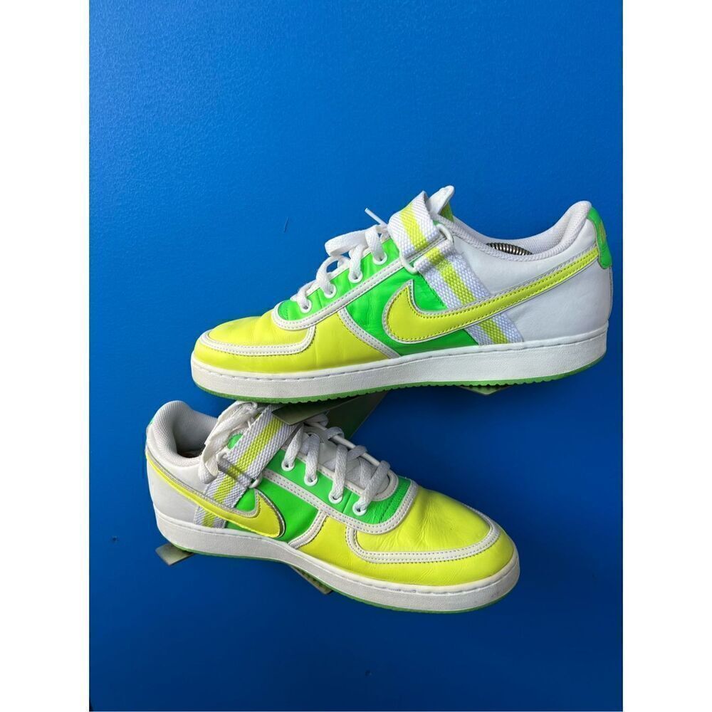 Nike Mens Vandal Low Radiant Green Sonic Yellow Sneakers 312456-371 Size 11.5